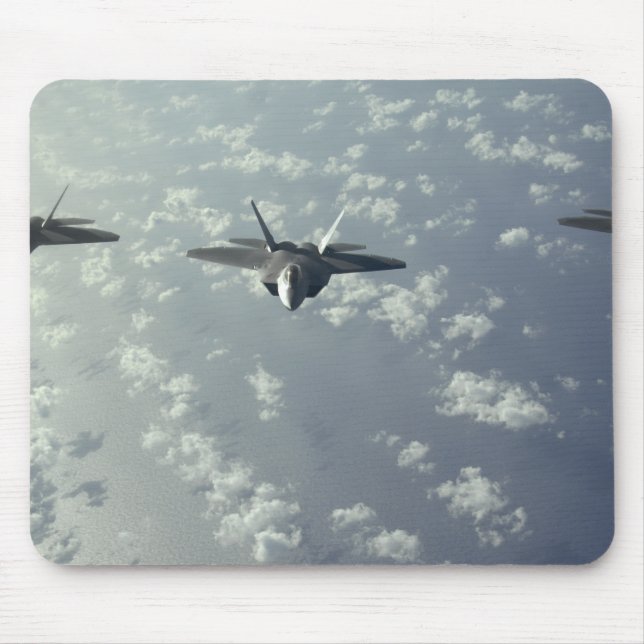 Bildung von F-22-Raptoren auf drei Schiffen Mousepad (Vorne)