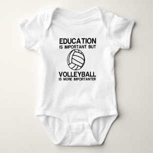 BILDUNG WICHTIG VOLLEYBALL WICHTIG BABY STRAMPLER