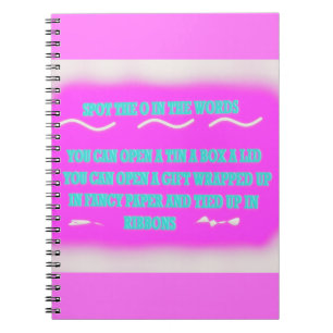 BILDUNG WÖRTER DESIGN PINK NOTIZBLOCK