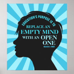 Bildung Zitat von Malcolm Forbes 18"x20" Poster