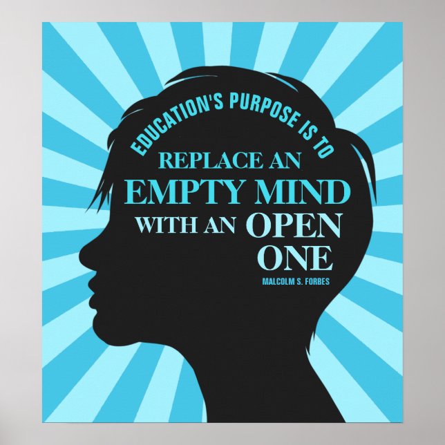 Bildung Zitat von Malcolm Forbes 18"x20" Poster (Vorne)