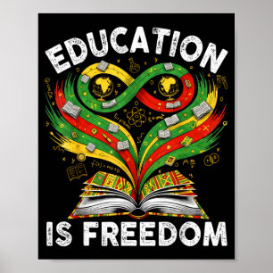 Bildung zur Schwarzen Geschichte ist Freiheit Büch Poster