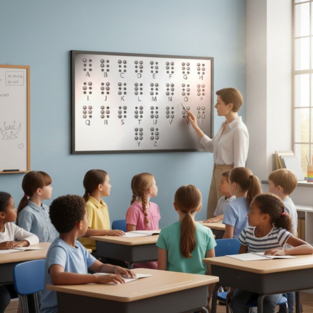 Bildungsposter mit Braille-Alphabet Poster (Von Creator hochgeladen)