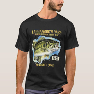 Bildungsübersicht über Forellenbarsch mit leuchten T-Shirt