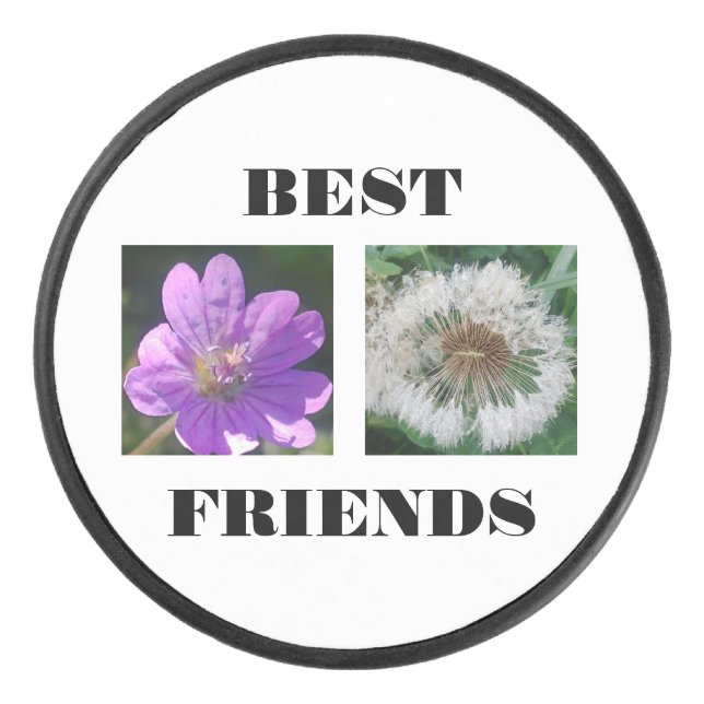 Bildvorlage für die besten Freunde Eishockey Puck (Vorderseite)