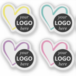 Bildvorlage für einfache, pastellfarbene Heart-för Aufkleber