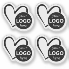 Bildvorlage für einfache Schwarz-Herzen-gestaltete Aufkleber