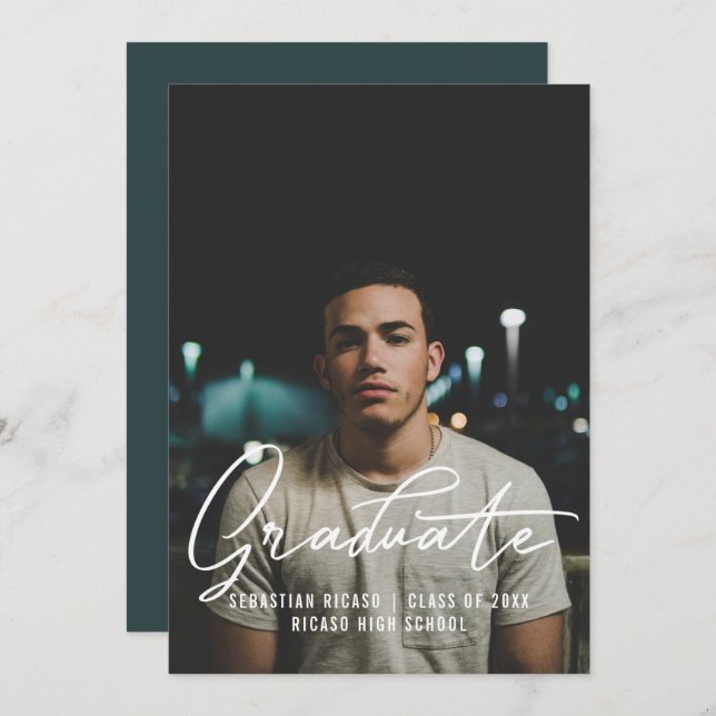 Bildvorlage Personalisiert Einladung (Vorne/Hinten)