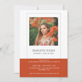 Bildvorlage Personalisiert Orange White Einladung