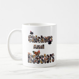 Bildzeichen für Hühner und Roosters, Kaffeetasse