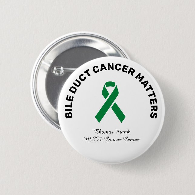 Bile Duct Cancer Awareness Button (Vorne & Hinten)