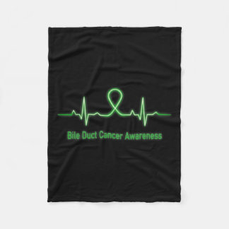 Bile Duct Cancer Awareness Heartbeat Fight Faith H Fleecedecke