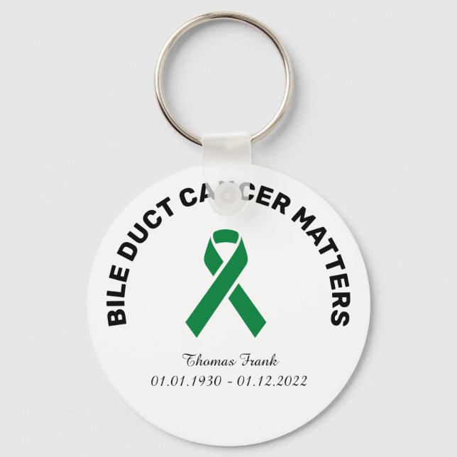 Bile Duct Cancer Awareness Memory Schlüsselanhänger (Vorderseite)