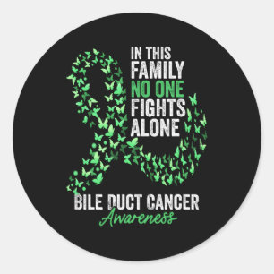 Bile Duct Cancer Awareness Month Butterflies Green Runder Aufkleber
