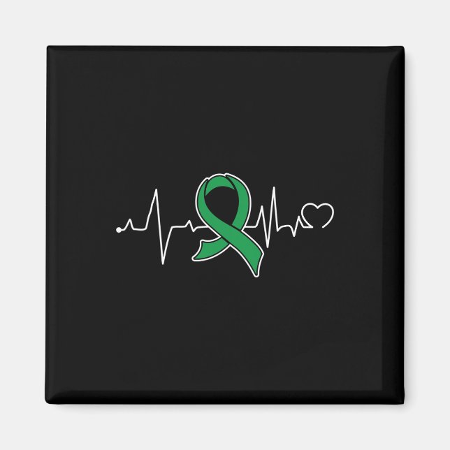 Bile Duct Cancer Awareness Support Ribbon Magnet (Vorne)