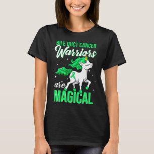 Bile Duct Cancer Awareness Warrior Fun Unicorn T-Shirt