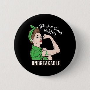 Bile Duct Cancer Warrior Unzerbrechliche starke Fr Button