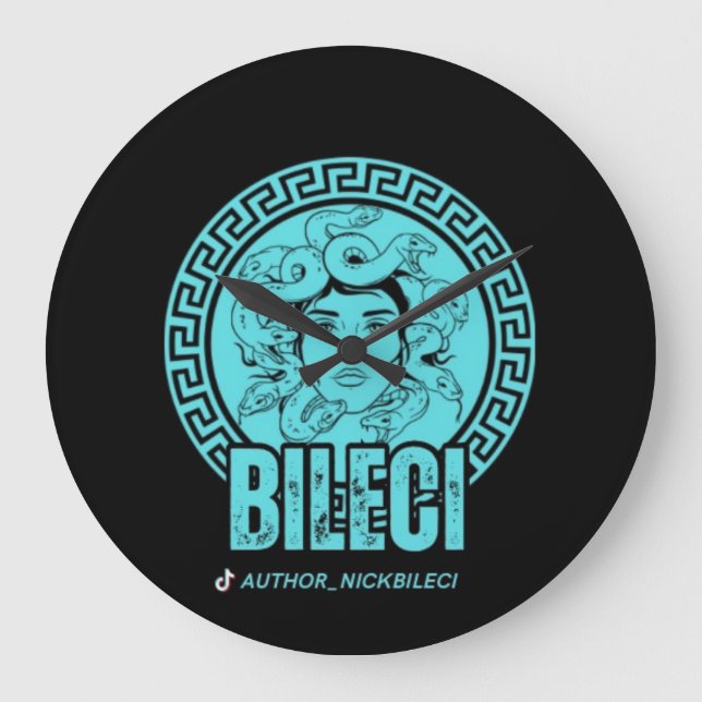 Bileci-Logo Große Wanduhr (Vorderseite)