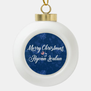 Bilingual American Holiday Ornament