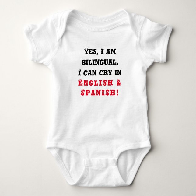 Bilingual Baby, Funny Baby Gift, Onepiece, Baby Strampler (Vorderseite)