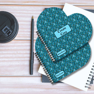 Bilingual Blue Blätter Crea Spanish Spiral Notizbuch