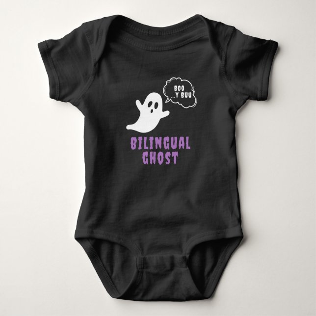 Bilingual Ghost Boo Buu Baby Strampler (Vorderseite)
