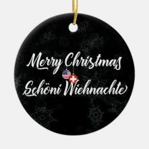 Bilingual Holiday Decoration Keramikornament