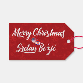 Bilingual Kroatisch American Holiday Gift Tags Geschenkanhänger