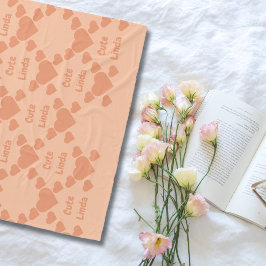 Bilingual Peach Fuzz Niedlich Linda Spanisch Fleecedecke