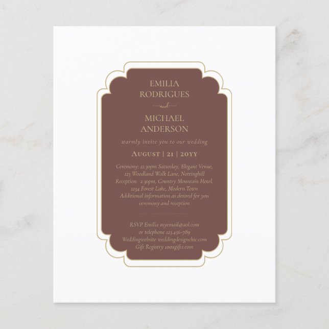 Bilingual Spanish Boda Budget Wedding Flyer (Vorne)