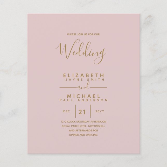 Bilingual Spanish BODA English Wedding Flyer (Vorne)