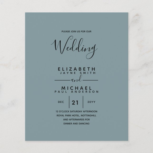 Bilingual Spanish BODA English Wedding Flyer (Vorne)