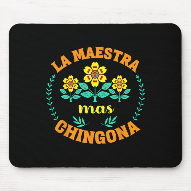 Bilinguale Lehrerin Zurück zur Schule Spanischlehr Mousepad (Vorne)