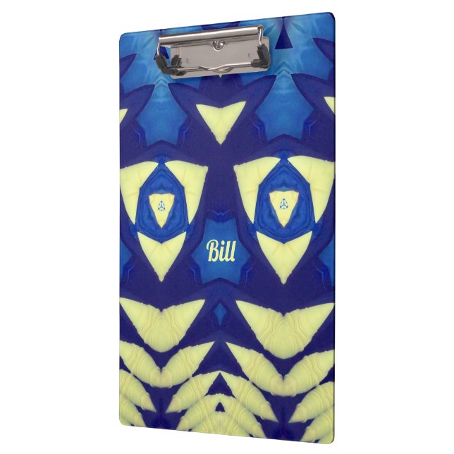 BILL ~ Blau und Creme Klemmbrett (Links)