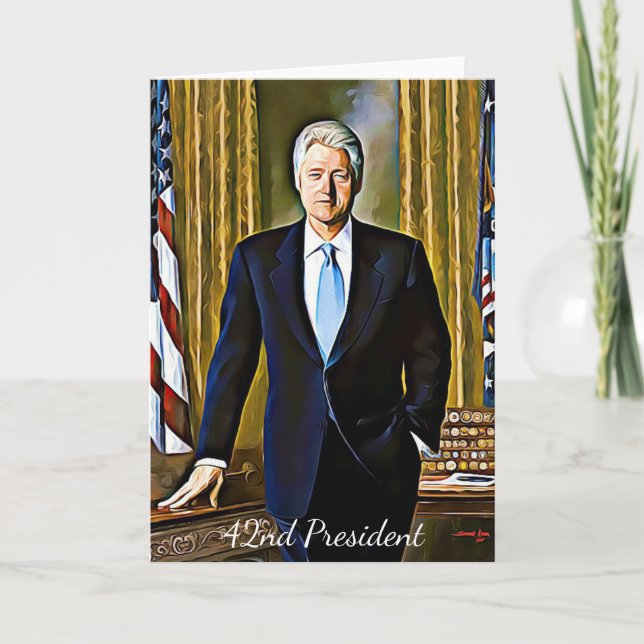 Bill Clinton 42. Präsident Blank Grußkarte Karte (Vorderseite)