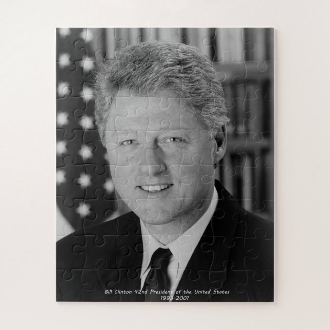 Bill Clinton 42. Präsident der Vereinigten Staaten Puzzle (Vertikal)