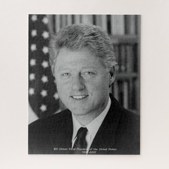 Bill Clinton 42. Präsident der Vereinigten Staaten Puzzle (Vertikal)