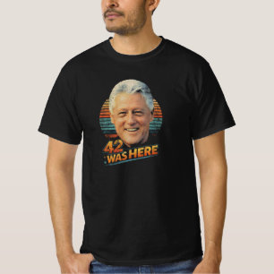 Bill Clinton 42 Retro-Politik-T-Shirt   T-Shirt