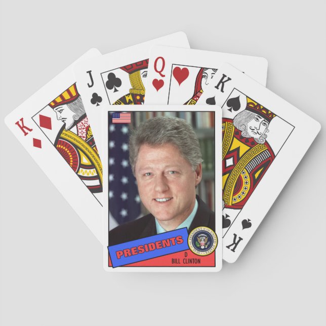Bill Clinton Baseball Card Spielkarten (Rückseite)