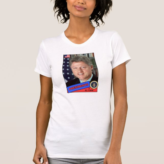 Bill Clinton Baseball Card T-Shirt (Vorderseite)
