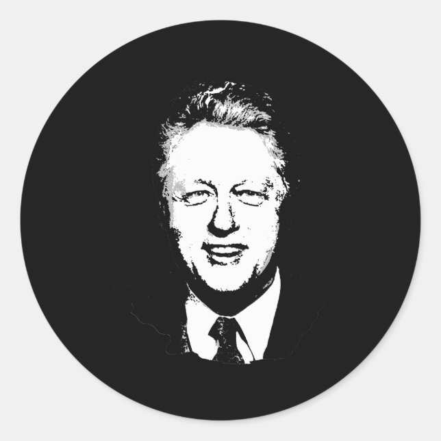 Bill Clinton Gear Runder Aufkleber (Vorderseite)