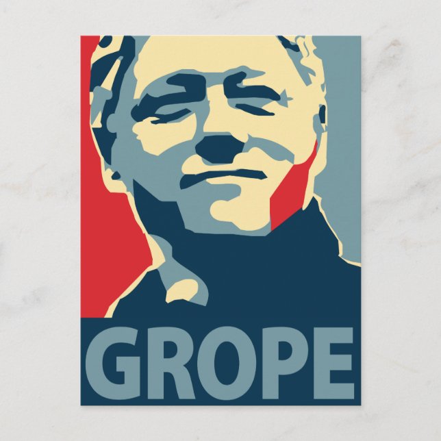Bill Clinton - Grope: OHP Postcard Postkarte (Vorderseite)