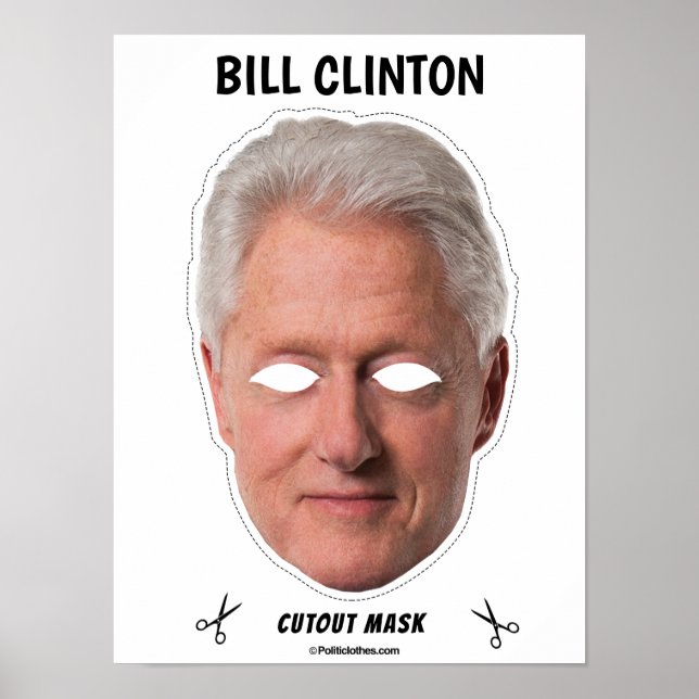 BILL CLINTON Halloween Mask Poster (Vorne)