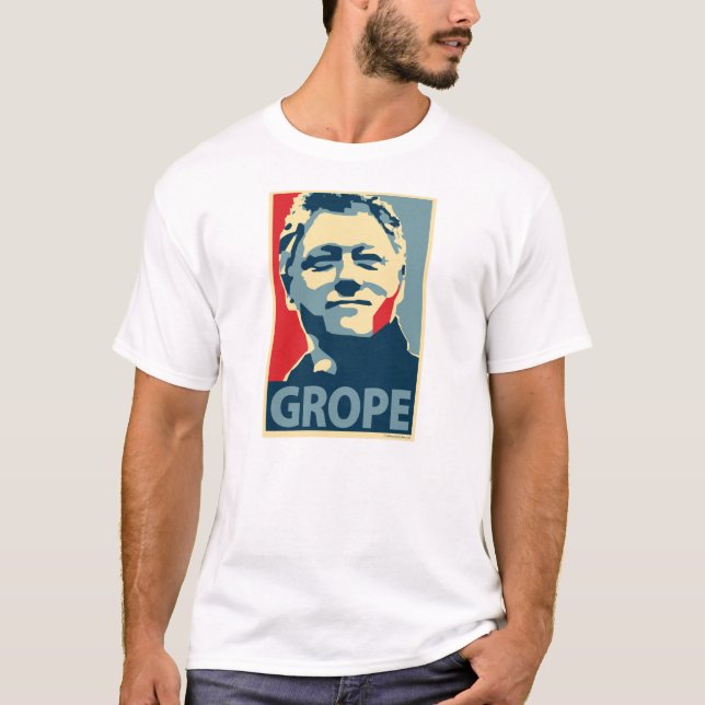 Bill Clinton - Herumtasten: OHP T - Shirt (Vorderseite)