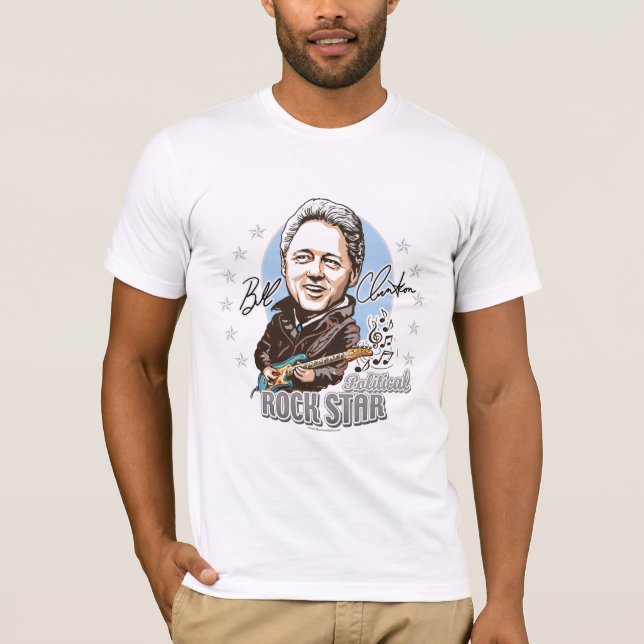 Bill Clinton politisches Rockstar! Shirt (Vorderseite)
