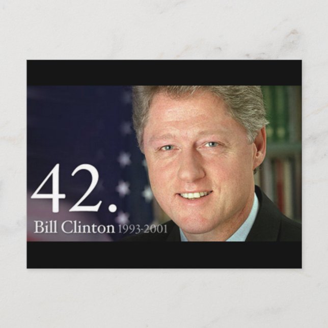 Bill Clinton Postkarte (Vorderseite)