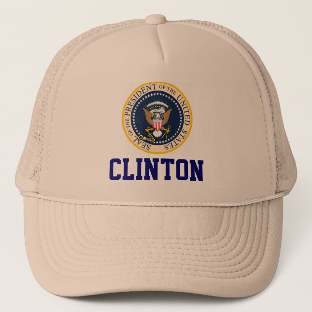 Bill Clinton Präsidenten Seal Hat Truckerkappe (Vorderseite)