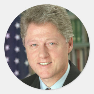 Bill Clinton Runder Aufkleber