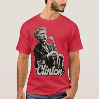 Bill Clinton Saxophon 90er Original Fan Art T-Shirt