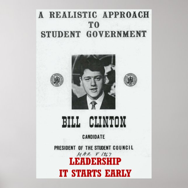 Bill Clinton von der Georgetown University P Poster (Vorne)